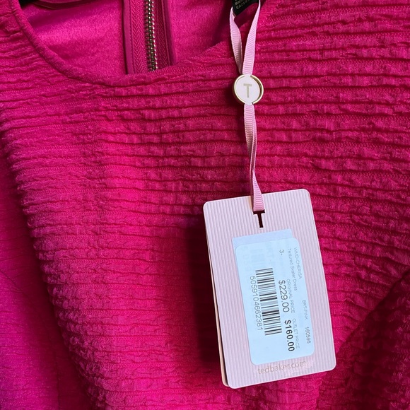 (NEW) Bright Pink Ted Baker dress, size 3 - Picture 4 of 5